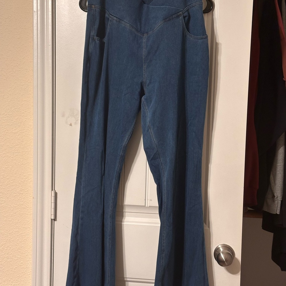 Stylish Blue Flared Pants